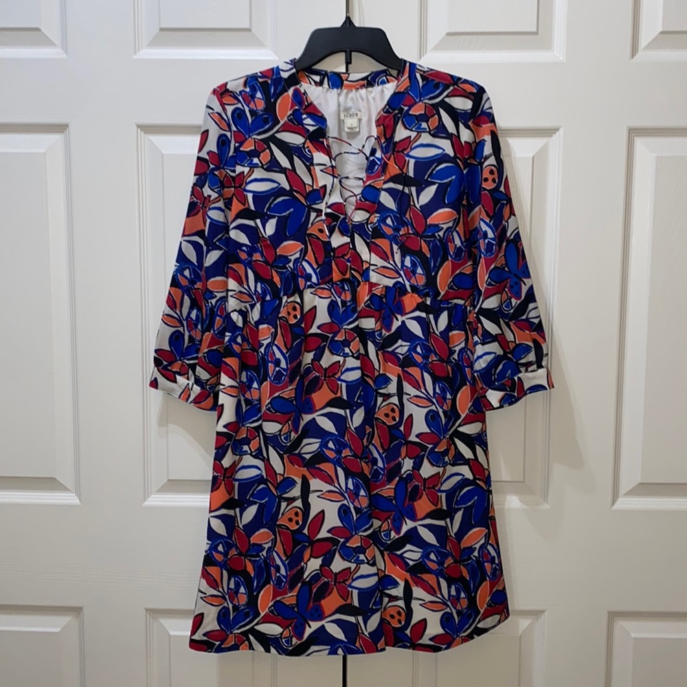 J. Crew Factory Lace Up Butterfly Dress